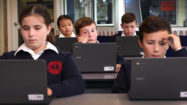 Victorian students did NAPLAN digitally for the first time this year. Picture: David Caird