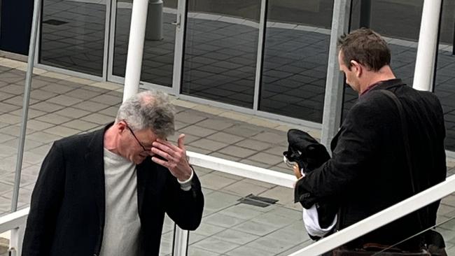 Fred Whitson (left) and Fletcher Mitchell leave the Defence Magistrates Court, Canberra. Picture: Julia Kanapathippillai