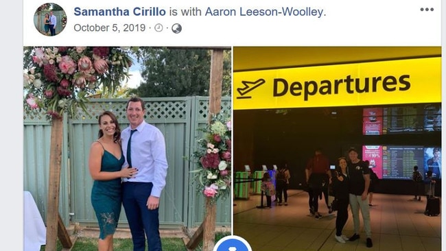 Samantha Cirillo and Aaron Leeson-Woolley announce their engagement. Picture: Supplied