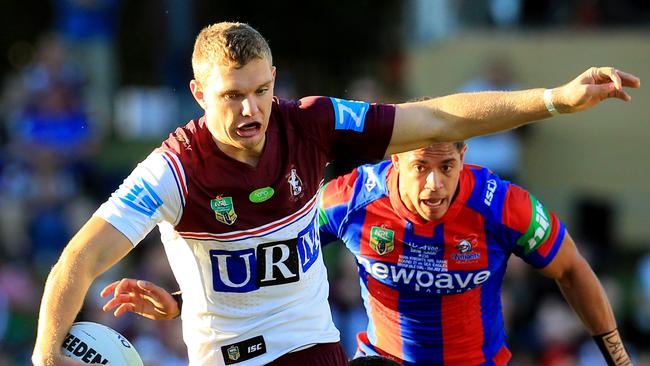 Tom Trbojevic of Manly on the attack.