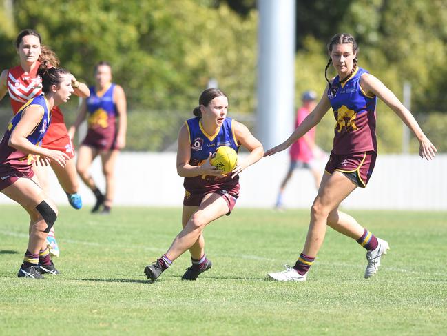 AFL Capricornia women's semi-final: Glenmore's Bree Grentell with the ball