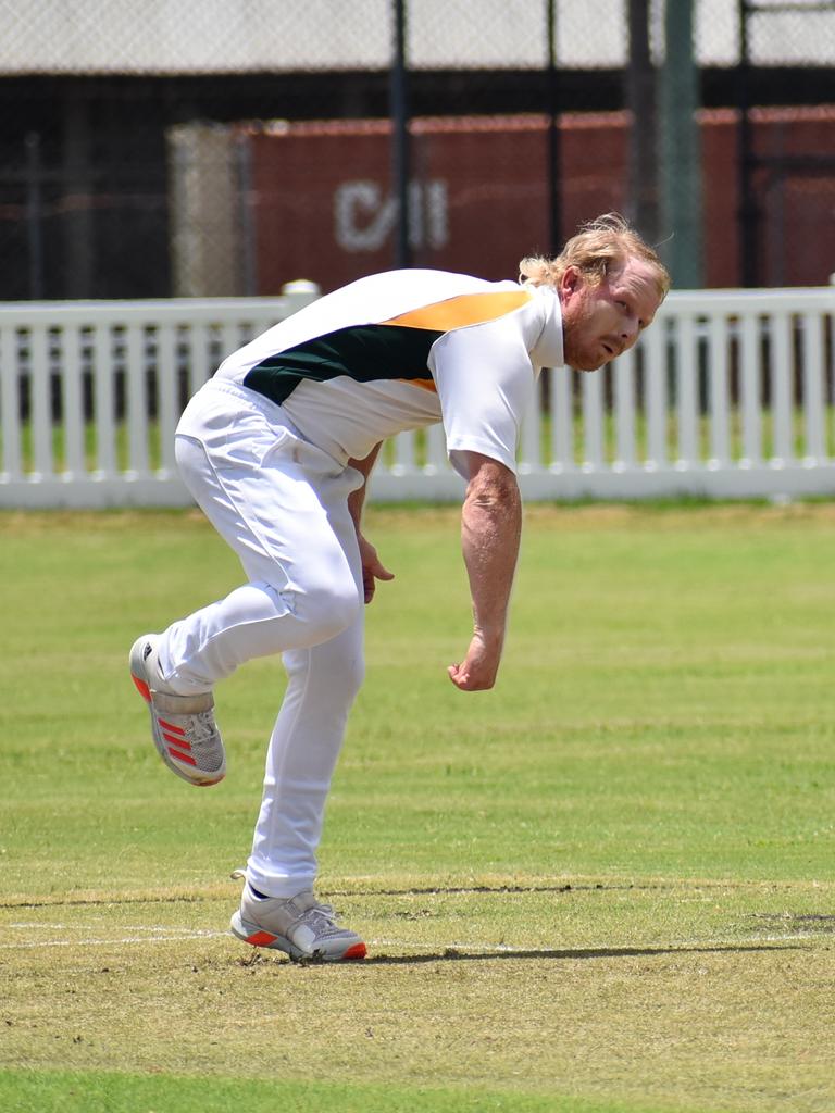 GDSC Easts/Westlawn Crown Hotel bowler Shannon Connor against South Services at Ellem Oval on Saturday, February 5, 2021.