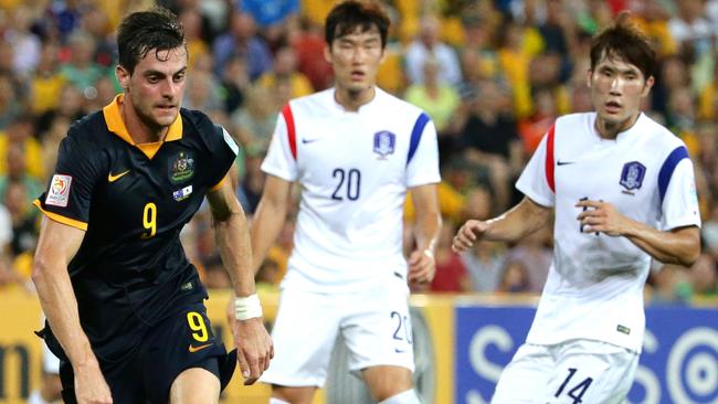 Tomi Juric in action against South Korea. Picture: Peter Wallis