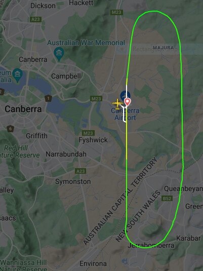 Flightradar image of the Link Airways flight in question. Picture: Flightradar24