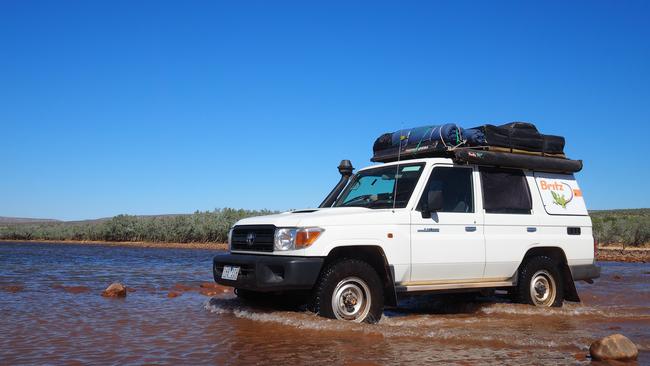 This Safari Landcruiser from Britz was the best way to get around. Picture: Leah McLennan