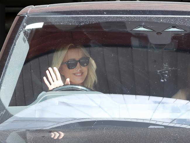 Jackie O pictured leaving KIISFM after revealing she spent time in rehab on air this morning. Picture: Matrix