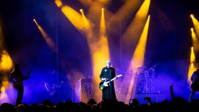 The Smashing Pumpkins performing at Eatons Hill Hotel near Brisbane on Saturday. Picture: Andrew Treadwell