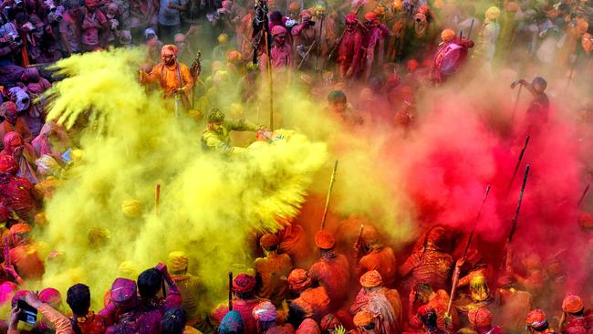 Barsana holi, one of the most joyful festival of India. This is birth place of Radha ,lord Krishna's beloved attracts a large number of visitors each year when it celebrated Holi.