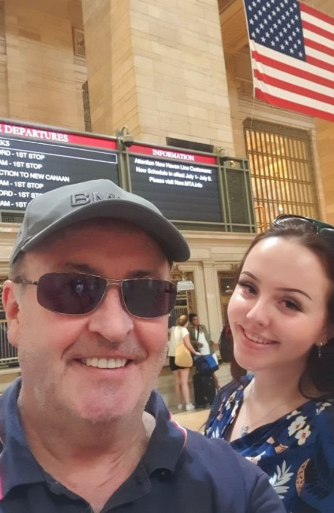 Chris Smith out and about in New York with daughter Ashley. Picture: Twitter