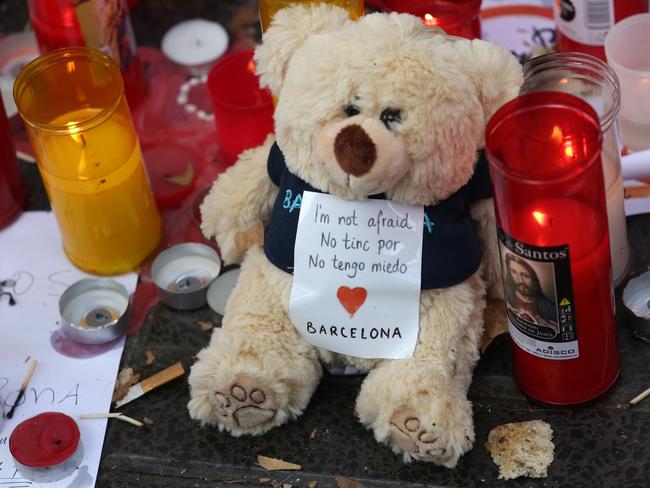 Scenes on Las Ramblas three days after the terrorist attack. Picture: Ella Pellegrini