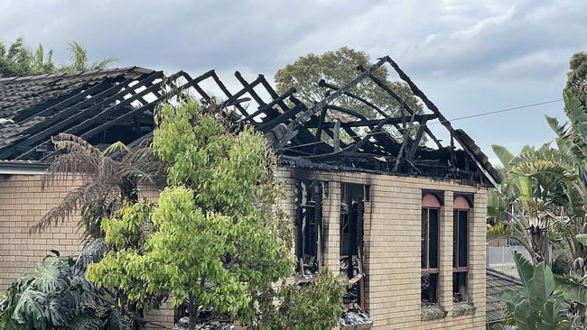 Part of the roof collapsed. Picture: Ashleigh Tullis