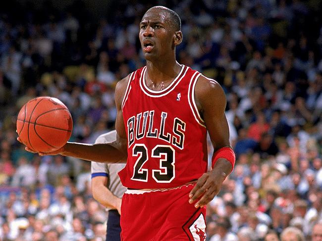 Michael Jordan was a Hall of Famer at getting inside opponents’ heads. Picture: Allsport