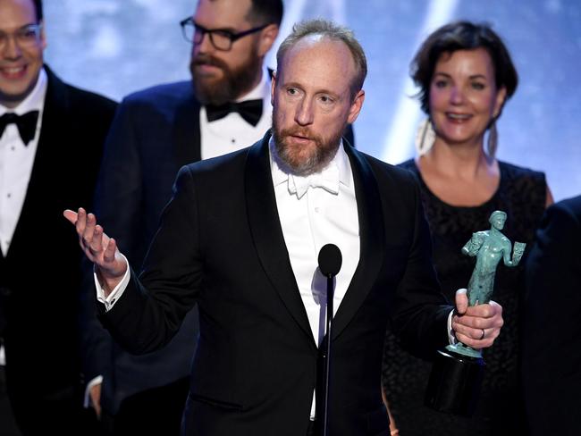 Matt Walsh, centre, and the cast of Veep. Picture: Getty Images