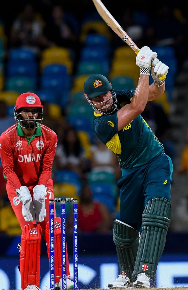 Marcus Stoinis made it look easy on a tricky pitch. Picture: Randy Brooks/AFP