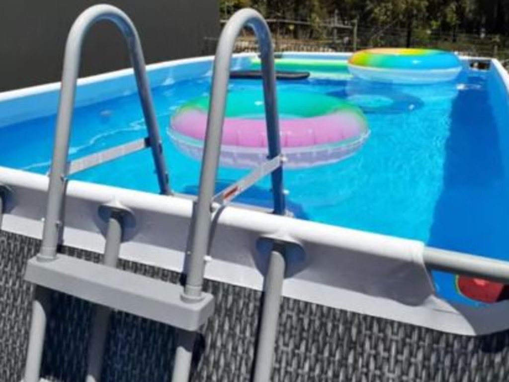 The Bestway Rectangular Pool Set Rectangle Pool costs $490 a fraction of the price of having one built. Picture: Facebook