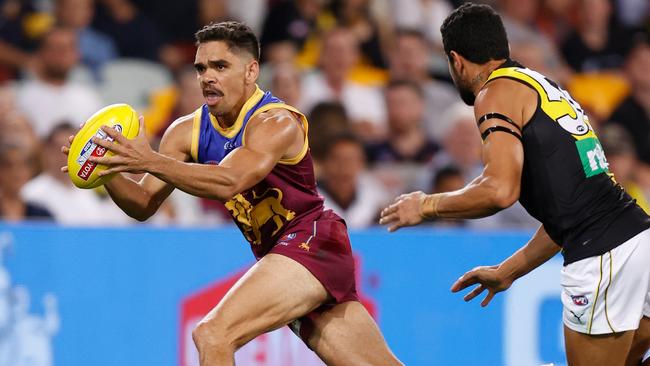 The Lions and Tigers will face off in the first week of finals for the third time in four seasons. Picture: Michael Willson/AFL Photos via Getty Images