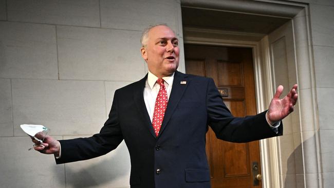 Steve Scalise arrives for a candidates forum for speaker on Washington’s Capitol Hill on Tuesday. Picture: AFP