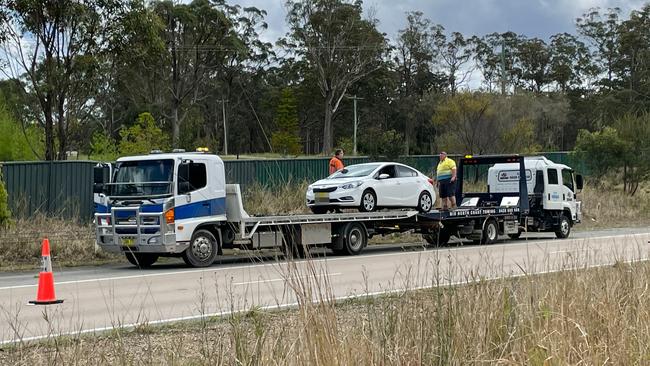 The car has been towed from the scene.