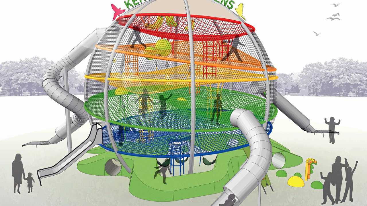 SNAKES AND LADDERS: The new playspace has five levels with ladders, tunnels and slides to climb between each level. Picture: Contributed