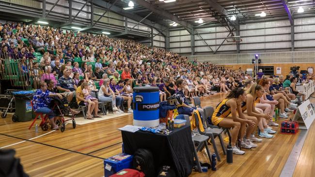 A sold out crowd for Suncorp Spirit Cup match between the Queensland Firebirds and Sunshine Coast Lightning on Saturday, November 26 2022 at the Mackay Multisport Stadium. Picture: Michaela Harlow