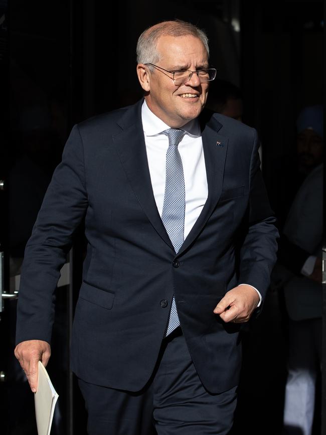 Buoyant mood... Prime Minister Scott Morrison.