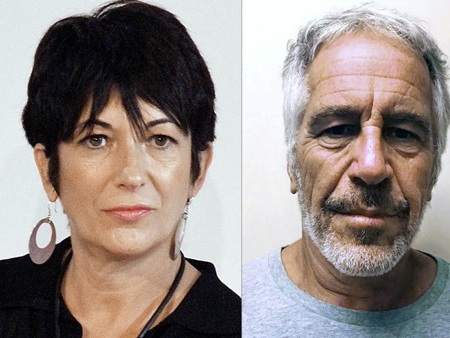 (COMBO) This combination of pictures created on July 2, 2020 shows Ghislaine Maxwell (L) during an event on September 20, 2013 in New York City and an undated handout photo obtained on July 11, 2019 courtesy of the New York State Sex Offender Registry of Jeffrey Epstein (R). - Ghislaine Maxwell was sentenced to 20 years in prison by a US judge on June 28, 2022, for helping the late disgraced financier Jeffrey Epstein sexually abuse girls. The term, handed down in the Manhattan federal court, means the 60-year-old former socialite will spend much of the rest of her life in jail. (Photo by Laura Cavanaugh and Handout / various sources / AFP) / RESTRICTED TO EDITORIAL USE - MANDATORY CREDIT "AFP PHOTO / NEW YORK STATE SEX OFFENDER REGISTRY / LAURA CAVANAUGH" - NO MARKETING - NO ADVERTISING CAMPAIGNS - DISTRIBUTED AS A SERVICE TO CLIENTS