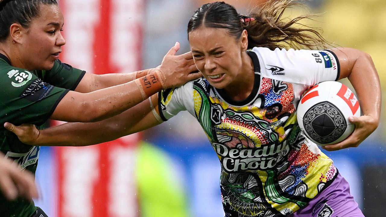 Taliah Fuimaono had a strong game. Picture: Ian Hitchcock/Getty Images