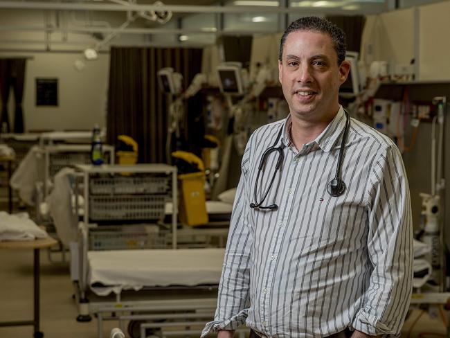 Gold Coast Private Hospital doctors are crying out to patients to get themselves treated. Fears of COVID-19 are still keeping people away. Dr Anthony Padowitz in the emergency ward.   Picture: Jerad Williams