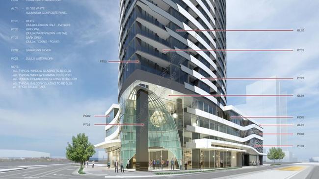 The plans for the Oxford on Southport tower. Photo: Supplied