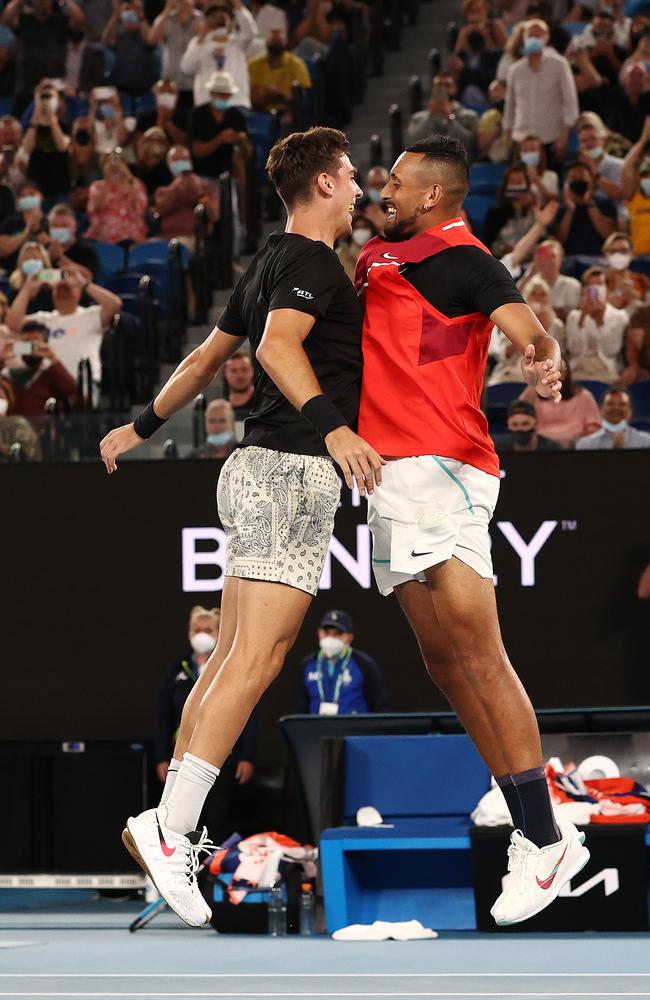 Thanasi Kokkinakis and Nick Kyrgios at the year’s Open