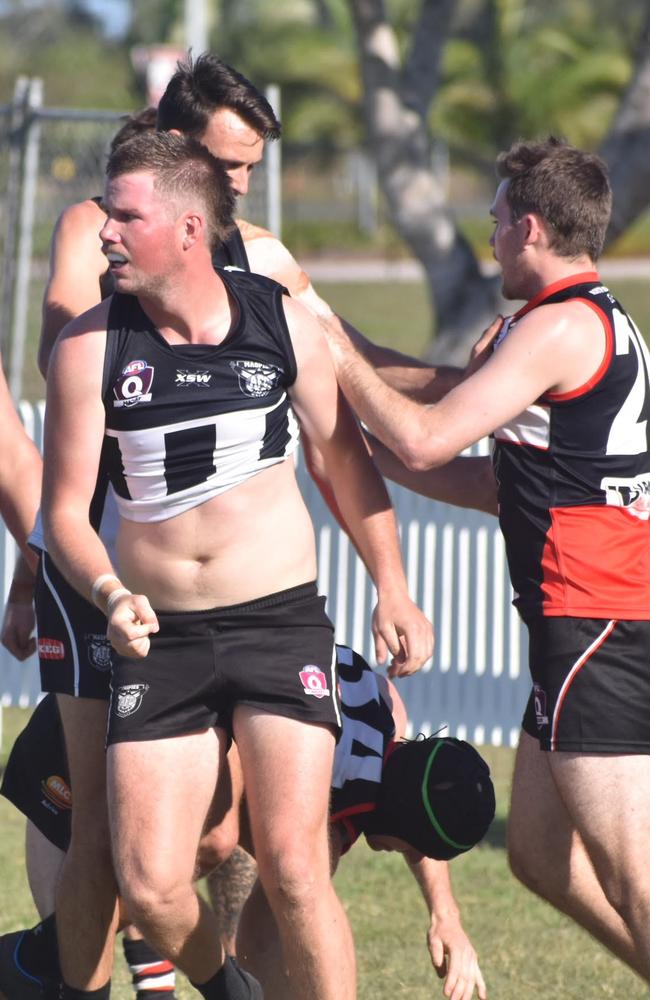 Hamish Gurry in the North Mackay Saints and Mackay Magpies clash at Zeolla Park, August 28, 2021. Picture: Matthew Forrest