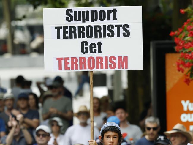 DAILY TELEGRAPH 15TH DECEMBER 2024Pictured at Martin Place in Sydney are members of the public joining the "Enough is Enough" rally against anti semitism.Picture: Richard Dobson