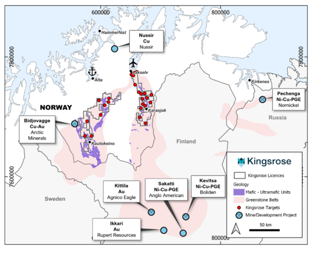 Location of Norwegian alliance tenements. Pic: Kingsrose Mining