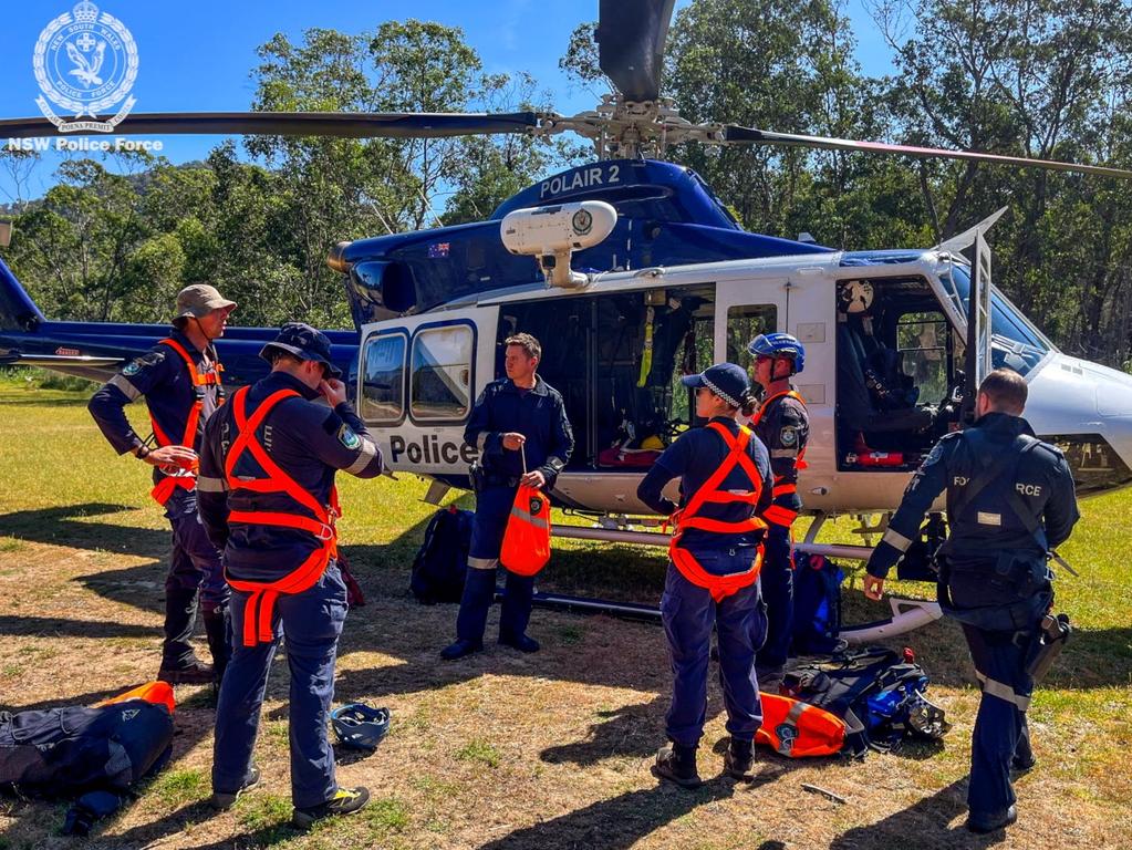 More than 300 people were involved in the mammoth land and air search. Picture: NSW Police