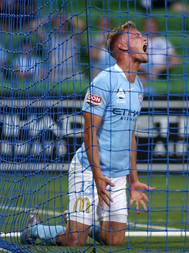 Nathaniel Atkinson of Melbourne City. Picture: AAP Image/George Salpigtidis