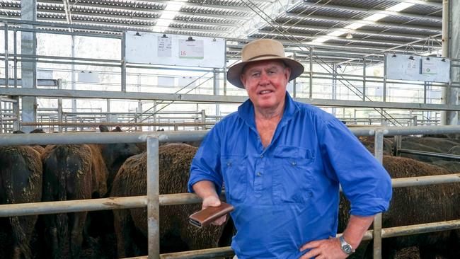 Pollach farm manager Marcus O'Dwyer, Nagambie, sold 66 mixed-sex weaner cattle at Yea. Picture: Rachel Simmonds