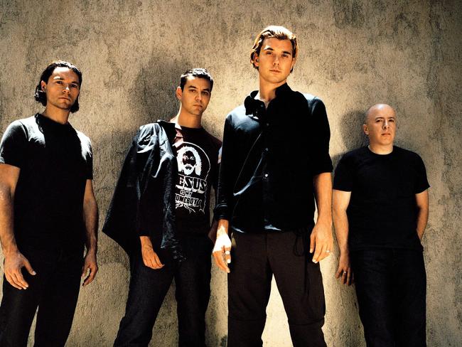 Gavin with his Bush bandmates.