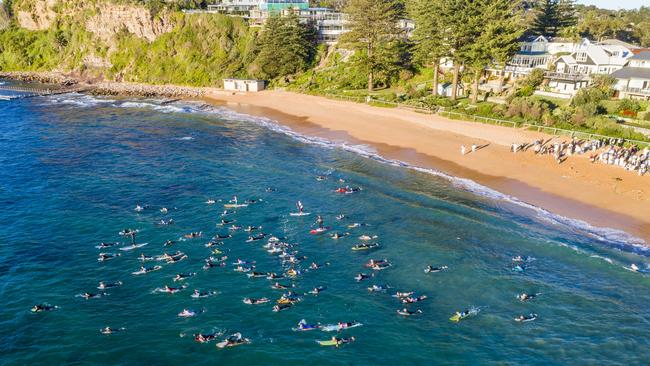 Paddle out for Kawa Sweeney: Picture: Darian Woods, Surf 2 Summit Media.