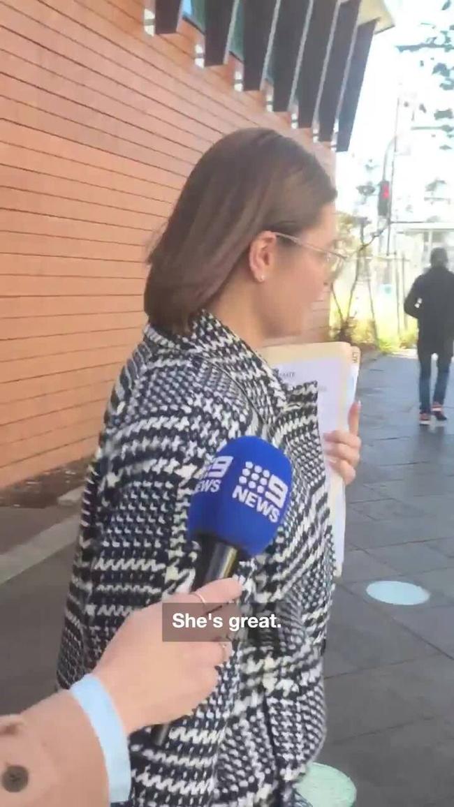 Defence solicitor Mickaela Mate leaves Blacktown Local Court