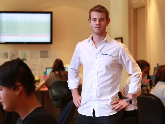 Family business ... Appliances Online founder and chief executive John Winning (26), at his office in Edgecliff, Sydney. Picture: Supplied