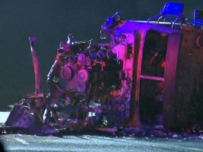 The driver of the truck tried to pull the children from the car following the crash.