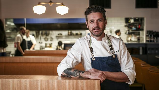 Zonfrillo at his former Rundle St restaurant Bistro Blackwood. Picture: AAP