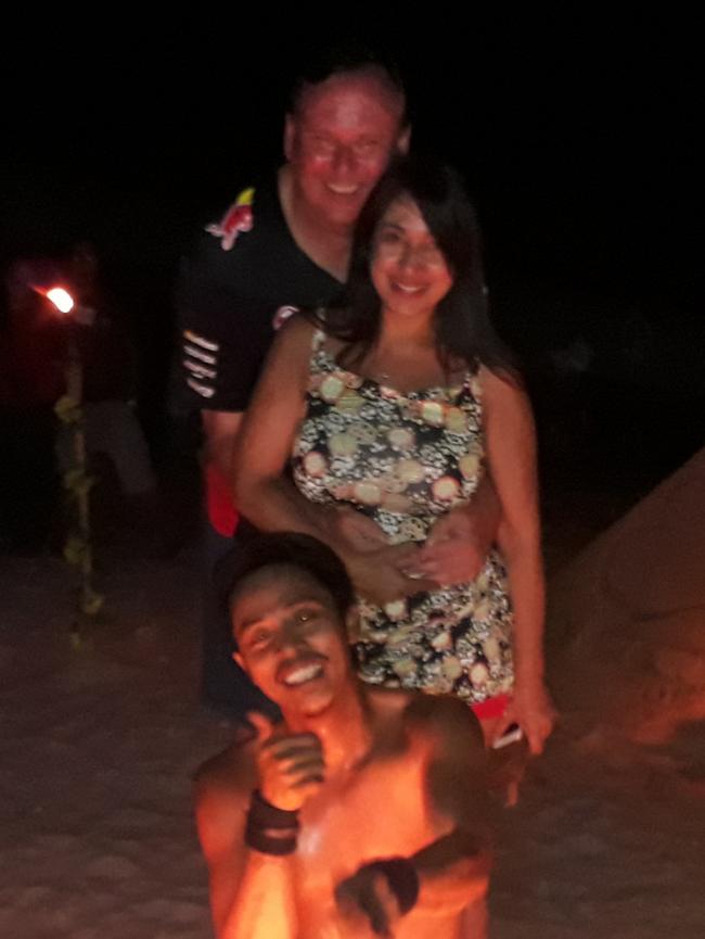 John Rohde and Bita at a beach in the Philippines during a holiday in May 2017.