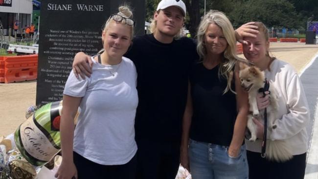 ‘Always with us, Dad’: Warnie’s kids visit MCG shrine