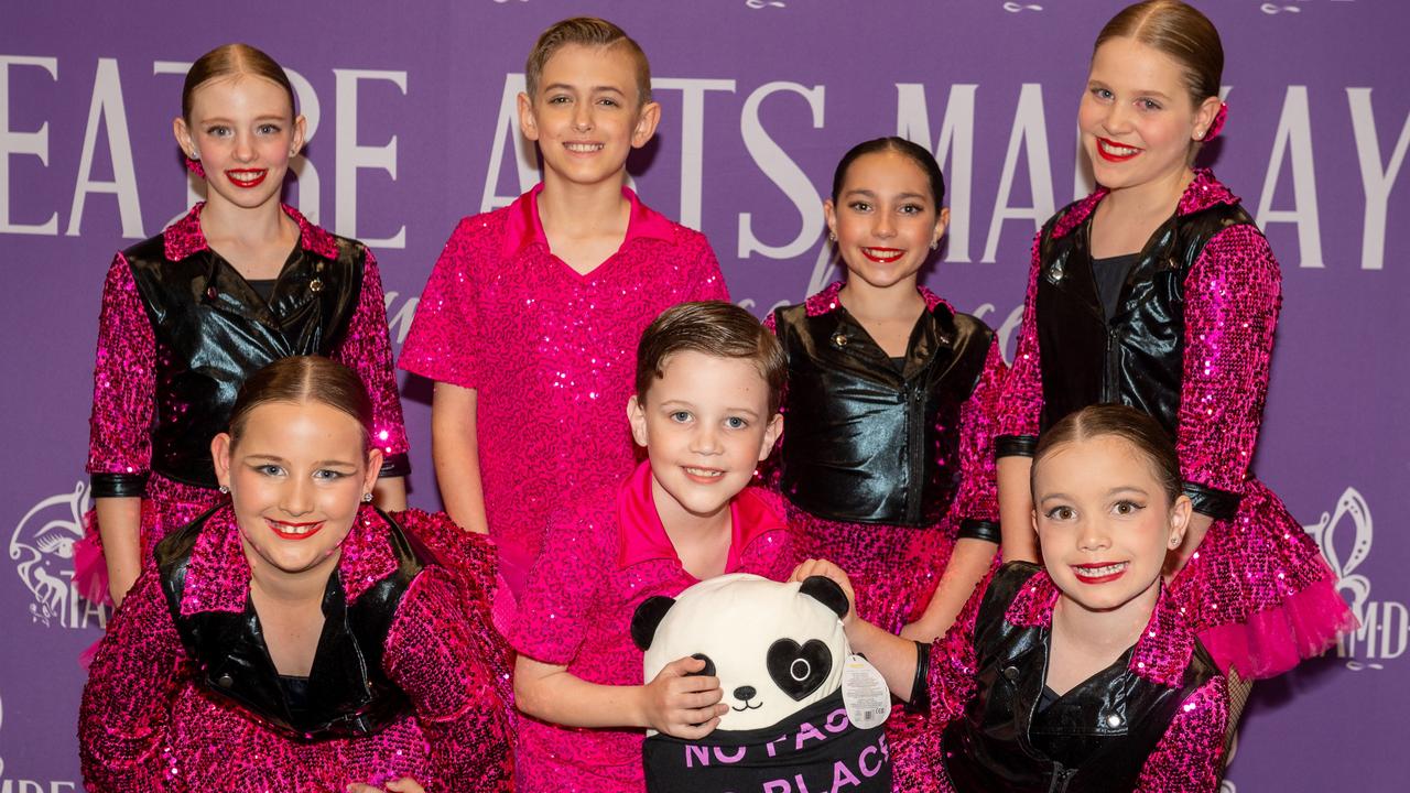 Millie Thomsett, Sebastian Hopton, Rayna Nikolic, Alyssa Ohara, Owen Reed, Alice Smith and Louisa Vassallo at the 76th Mackay Eisteddfod Monday 2 October 2023 Picture: Michaela Harlow