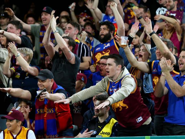 Brisbane Lions will allow 1250 members to attend Saturday night’s game through a special ballot. Pics Adam Head