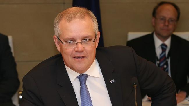 Scott Morrison at the meeting with his state and territory counterparts.