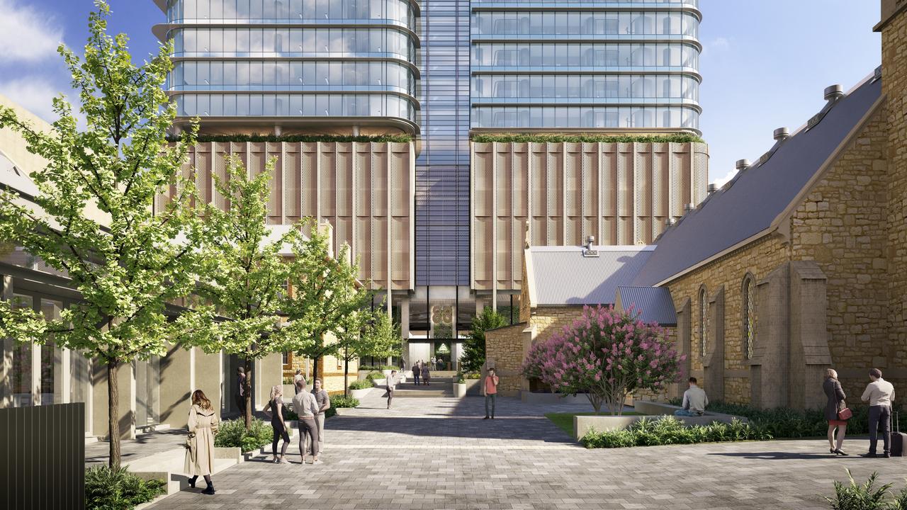 Artist impressions of the Trinity City development on North Tce, Adelaide. Picture: Supplied by Trinity City