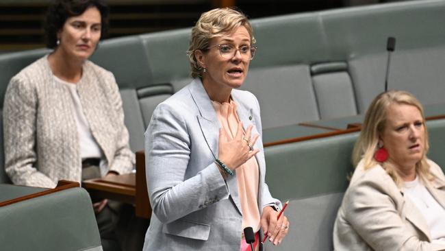 Zali Steggall during Question Time at Parliament House in Canberra. Picture: NewsWire / Martin Ollman