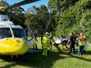 Teen boy on bike fighting for life after crashing with motorbike